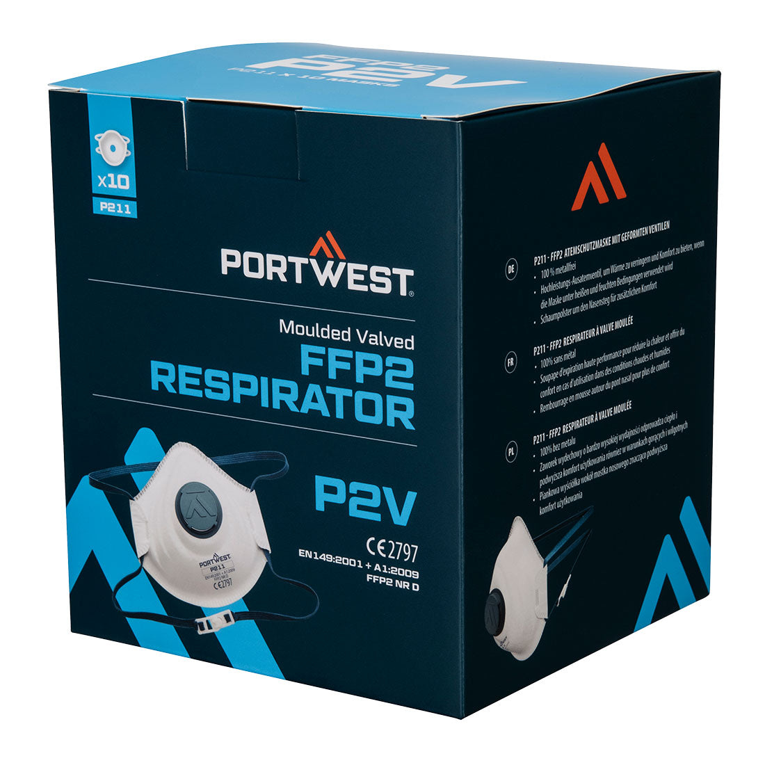 Portwest Moulded FFP2 Valved Respirator (Pk10) P211
