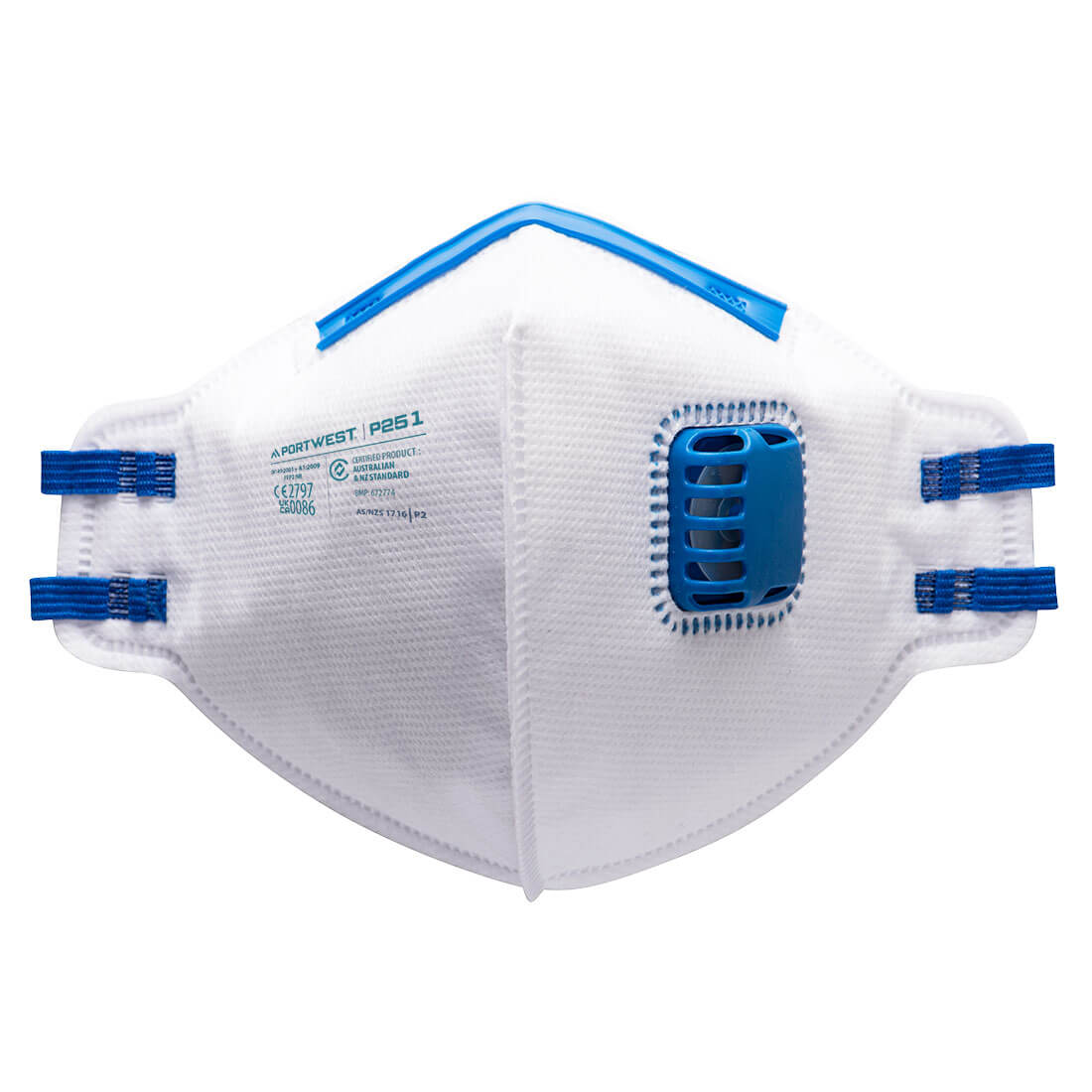 Portwest FFP2 Valved Fold Flat Respirator (Pk20)
