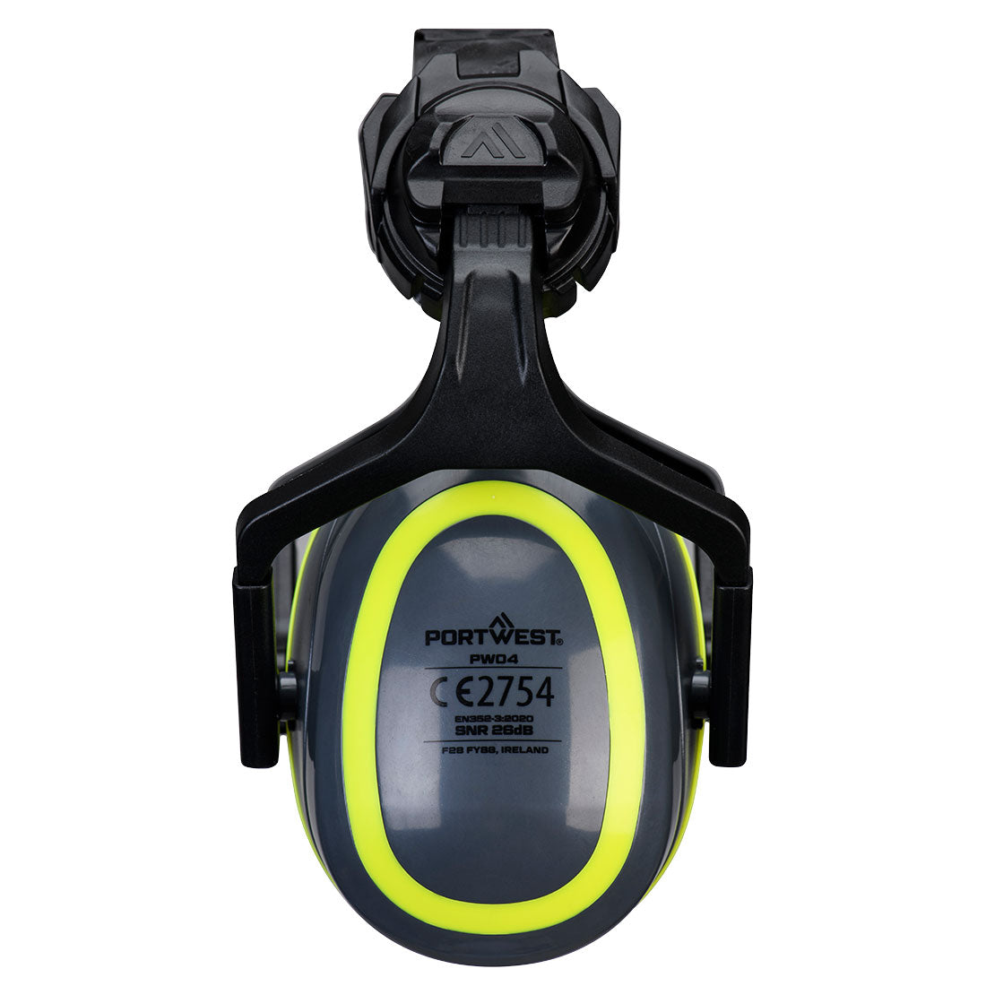 Portwest HV Extreme Ear Defenders Medium Clip-On Metal Free PW04