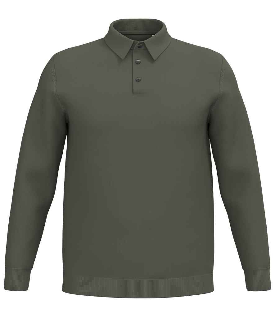 Spasso Knitted Long Sleeve Polo Shirt