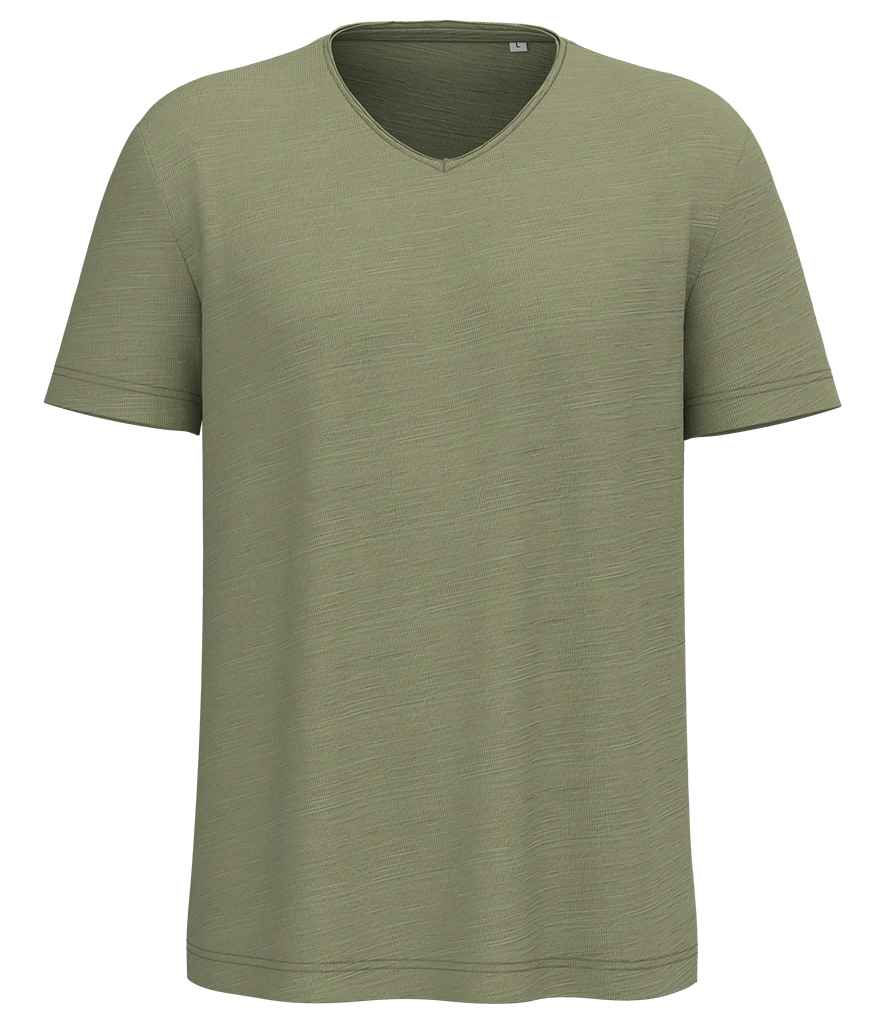 Spasso Drop Shoulder Raw Edge Collar Slub T-Shirt