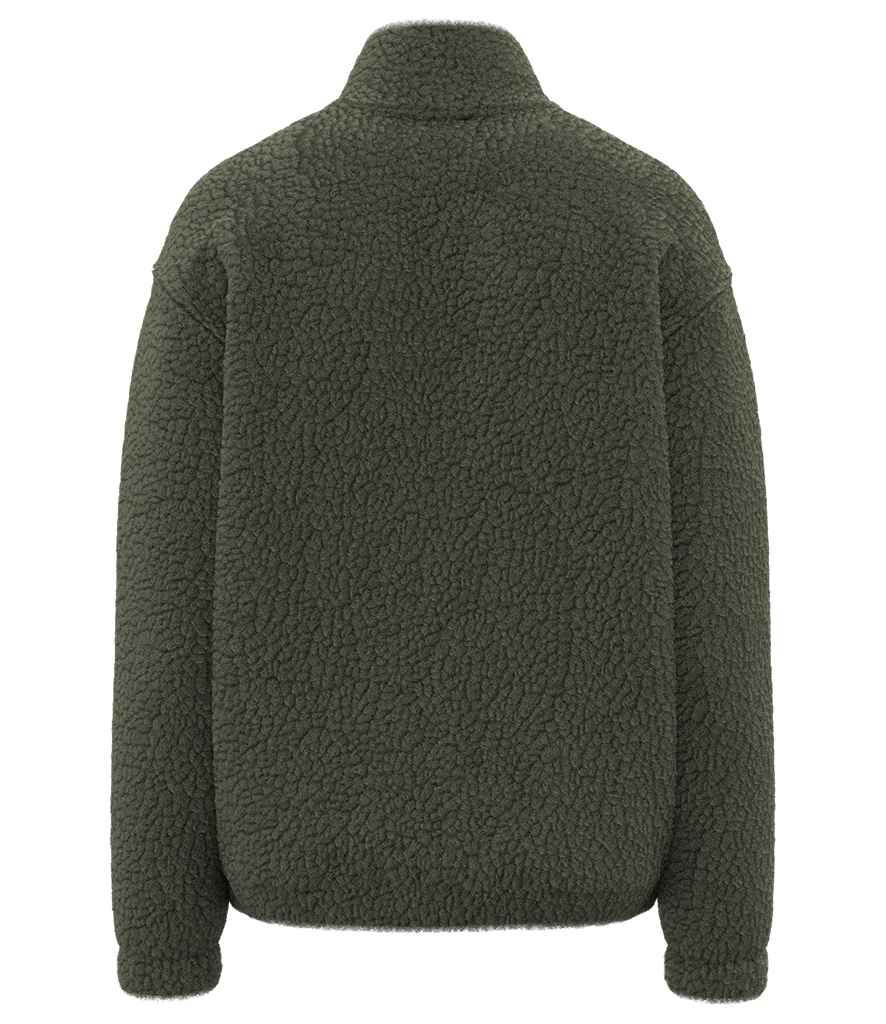 Spasso Unisex Sherpa Drop Shoulder 1/4 Zip Sweat