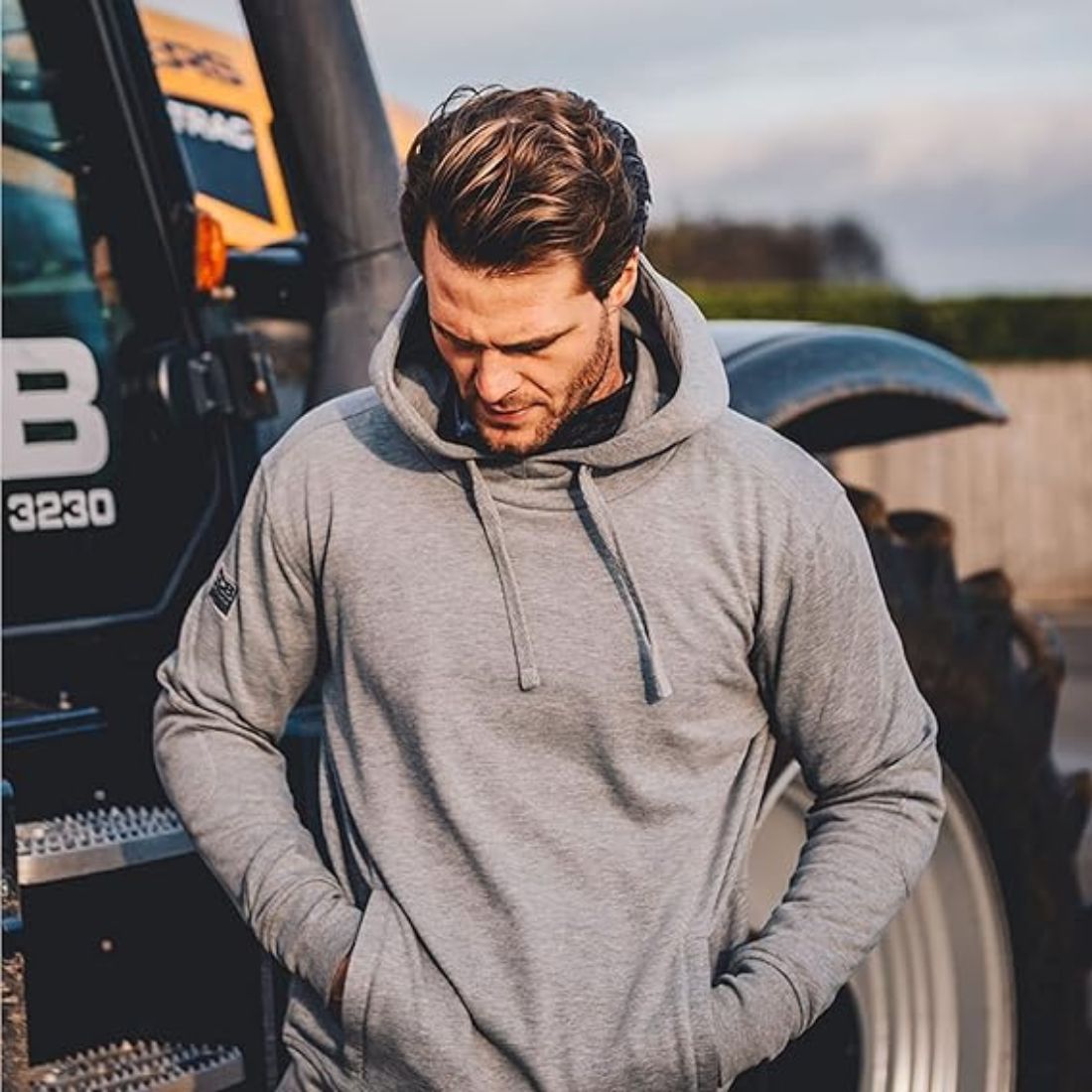 JCB - ESSENTIAL HOODIE D+AH GREY MARL