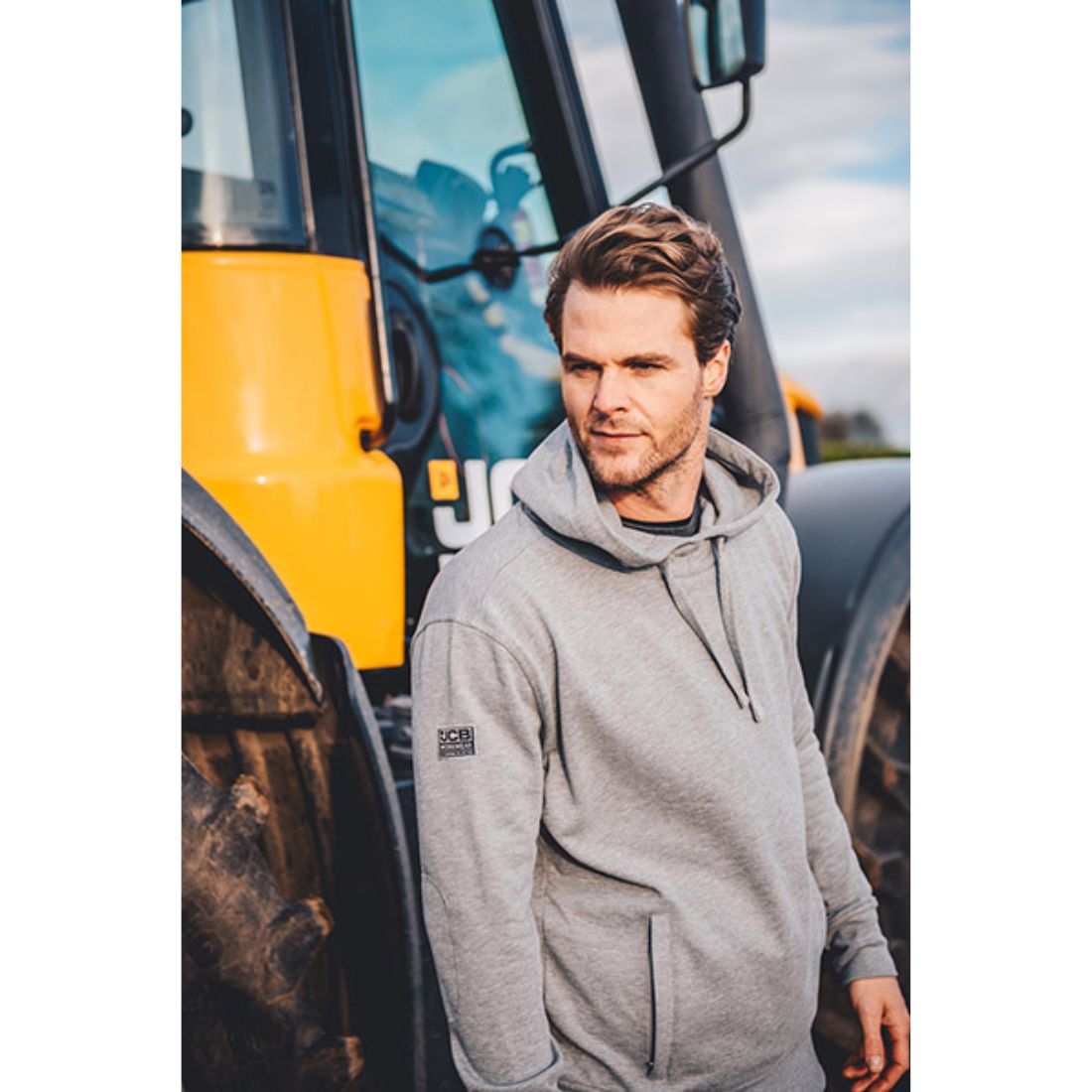 JCB - ESSENTIAL HOODIE D+AH GREY MARL