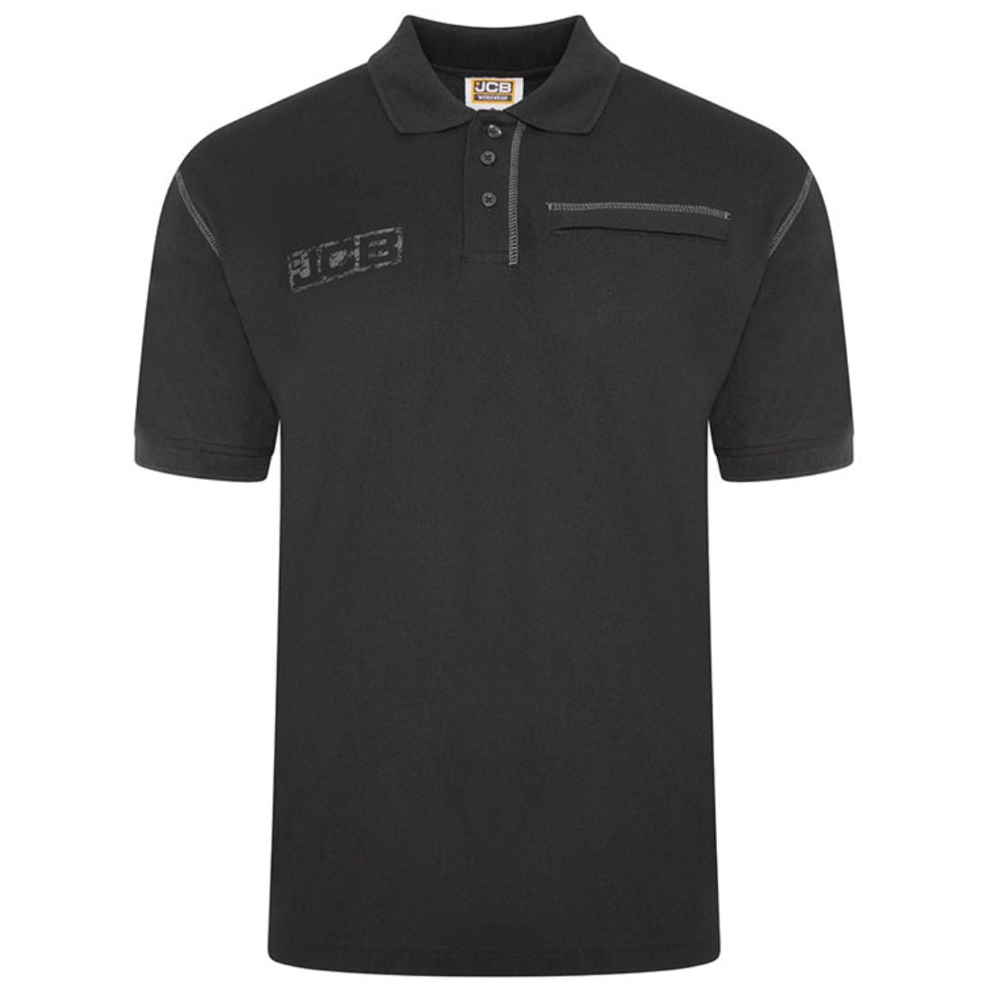 JCB TRADE WORK POLO Shirt BLACK
