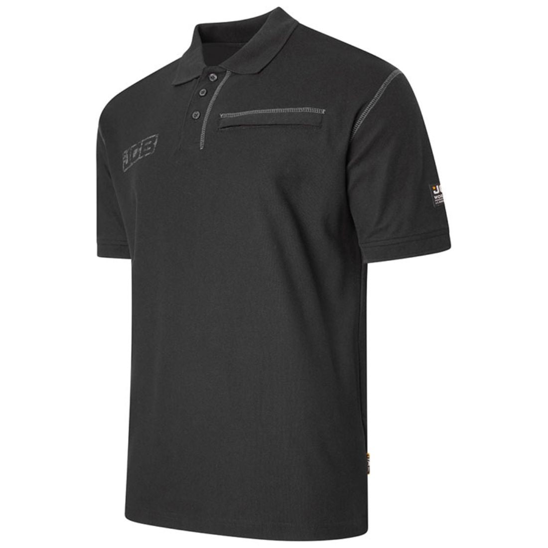 JCB TRADE WORK POLO Shirt BLACK