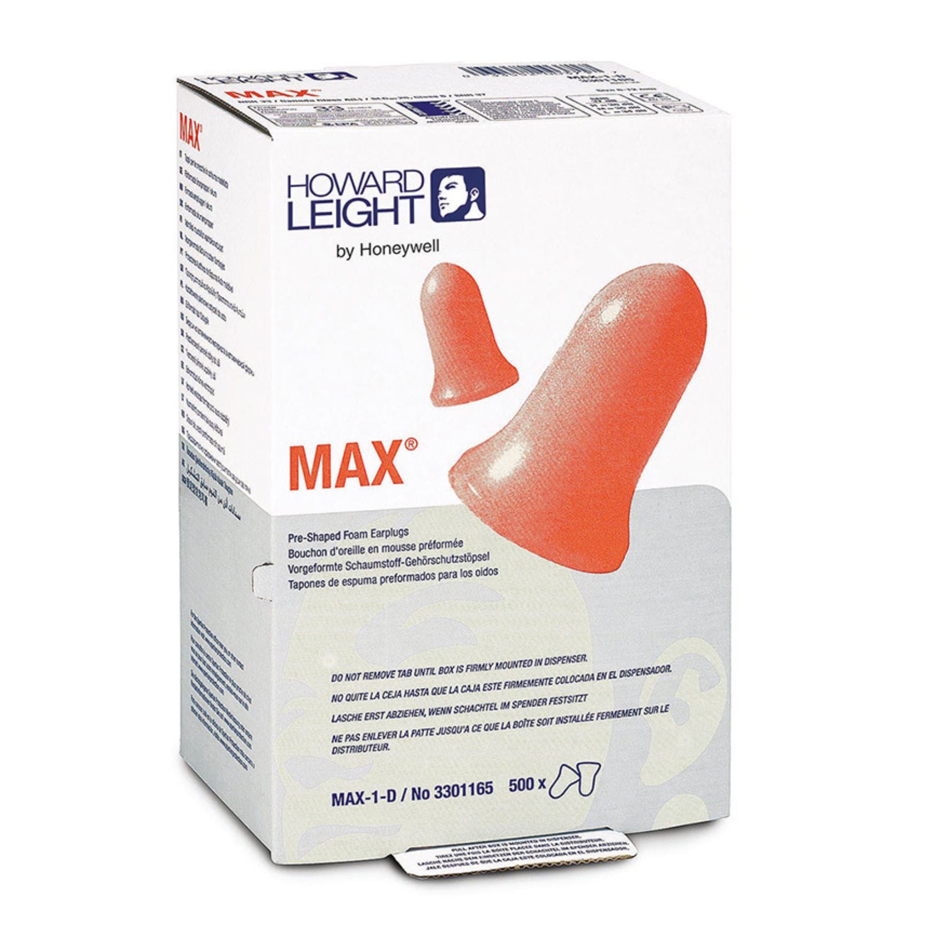 Honeywell Howard Leight MAX-1-D MAX LS500 DISP REFILL (Pack Of 500)