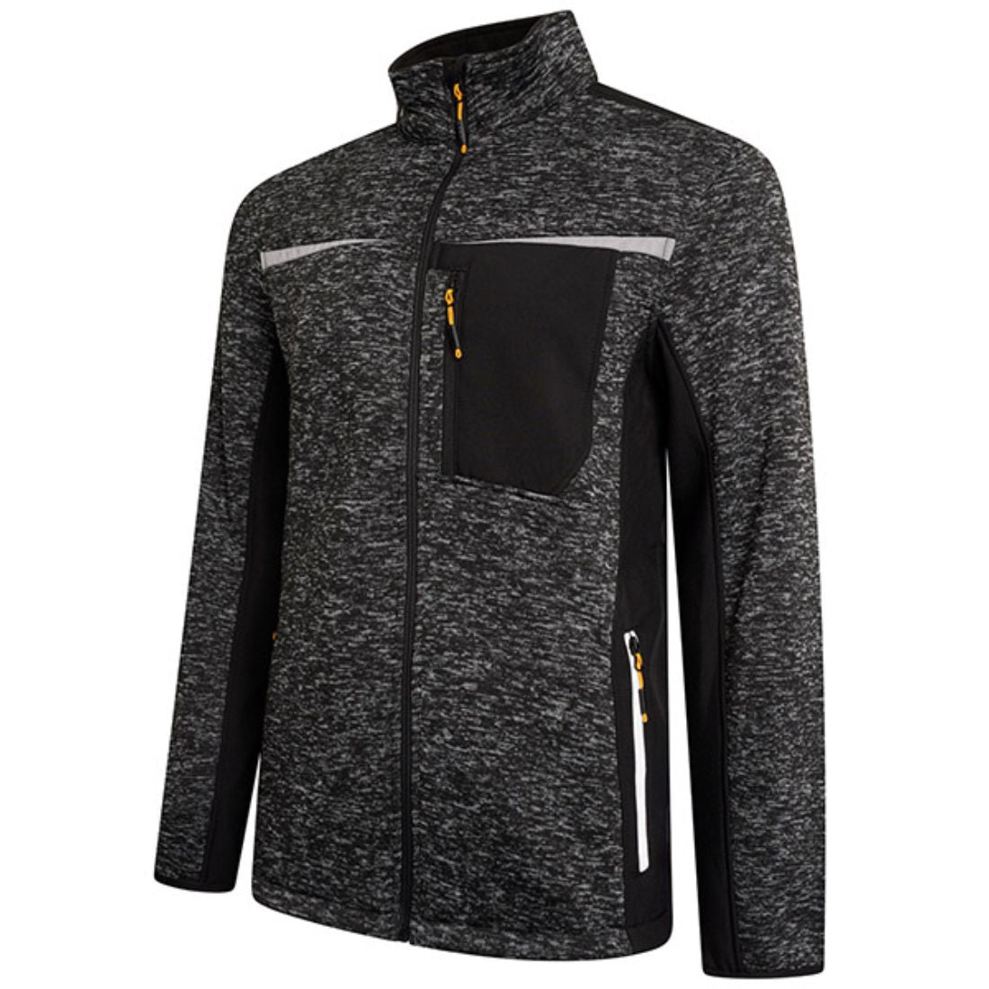 JCB TRADE ESSINGTON II FULL ZIP GREY KNITTED JUMPER