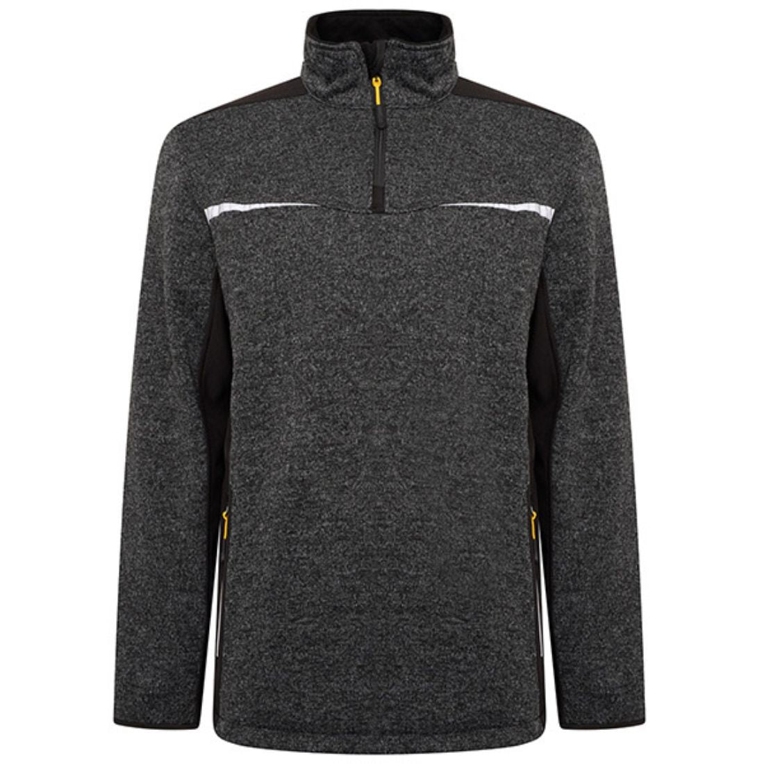 JCB TRADE ELMHURST II GREY QUARTER ZIP KNITTED JUMPER