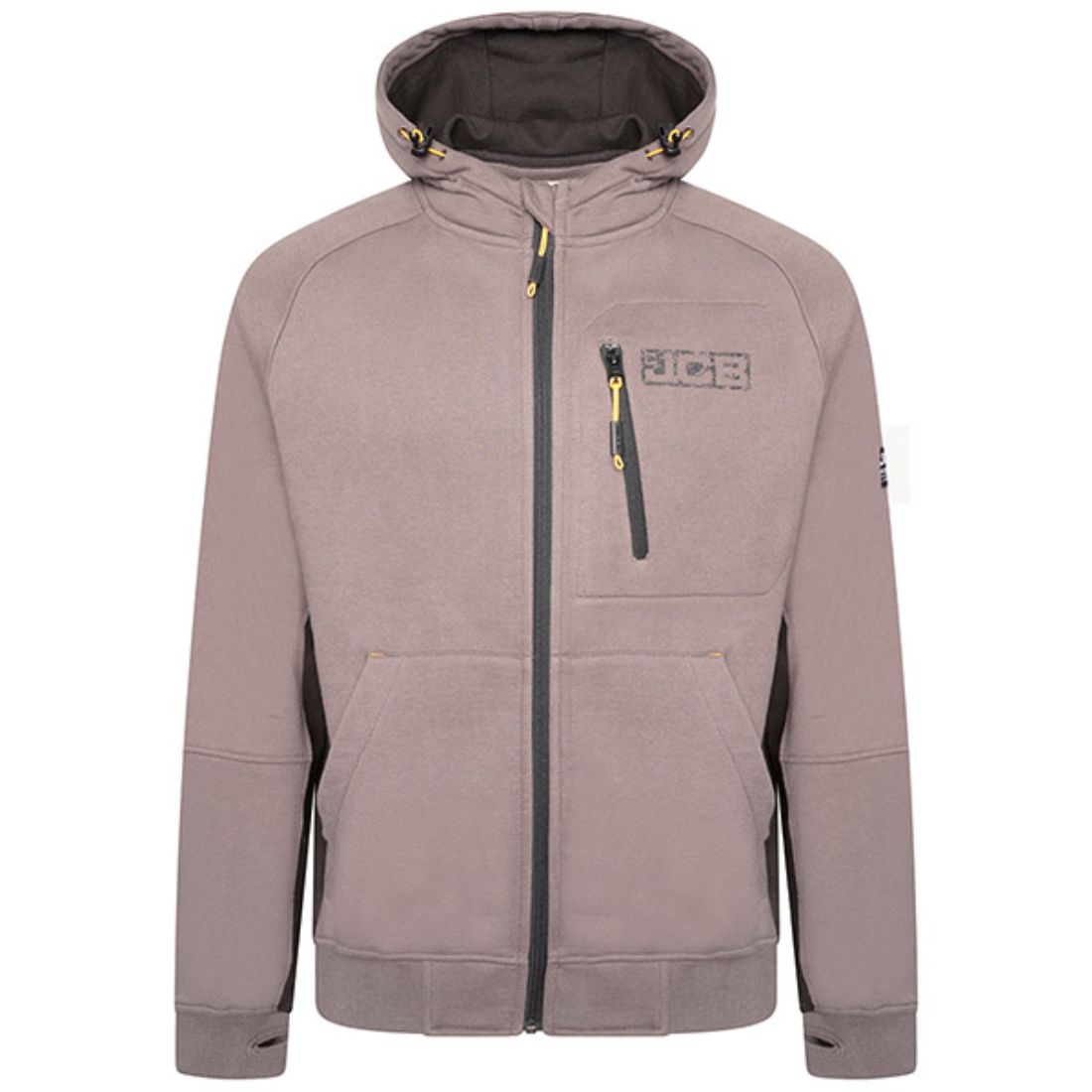 JCB TRADE ZIP THRU HOODIE GREY
