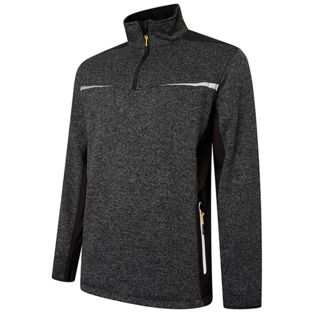 JCB TRADE ELMHURST II GREY QUARTER ZIP KNITTED JUMPER