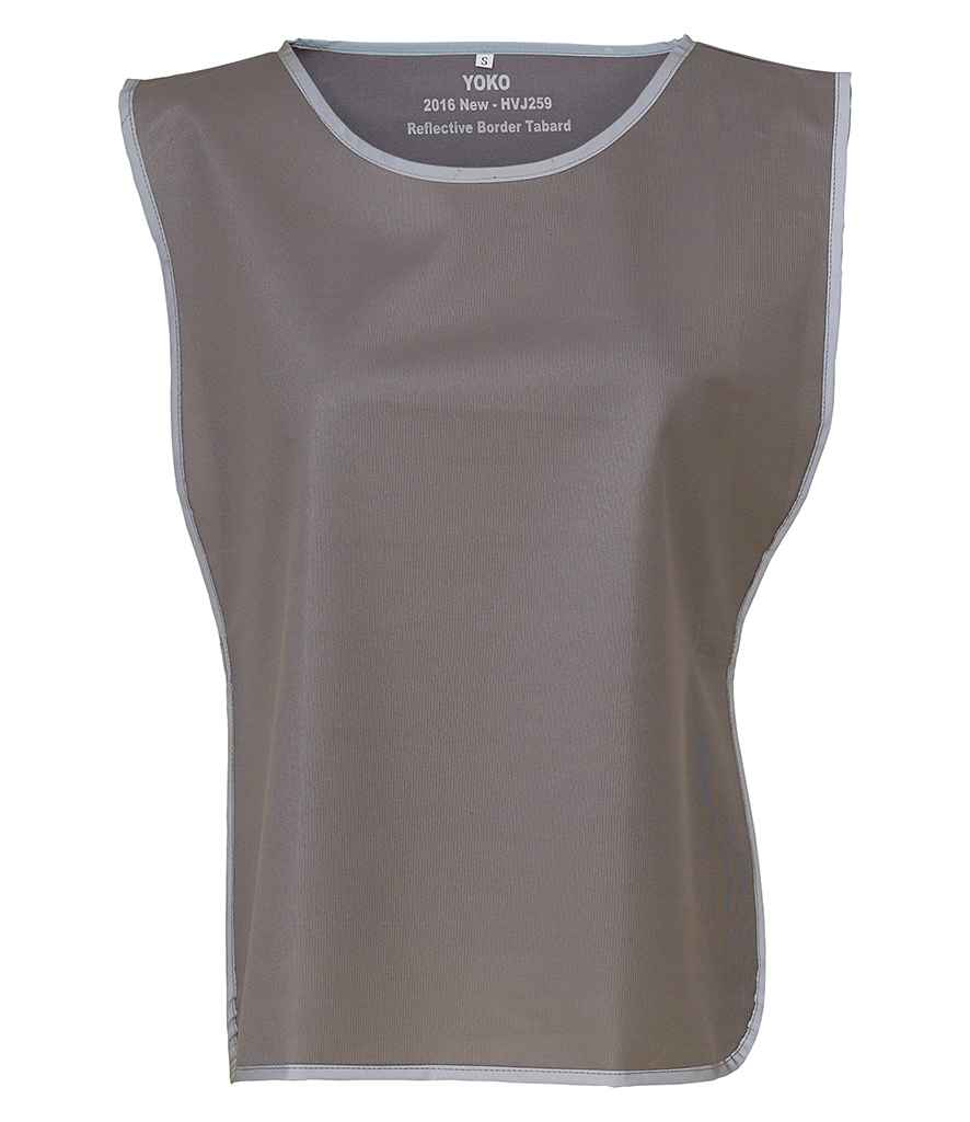 Yoko Hi-Vis Reflective Border Tabard | Grey - YOKO