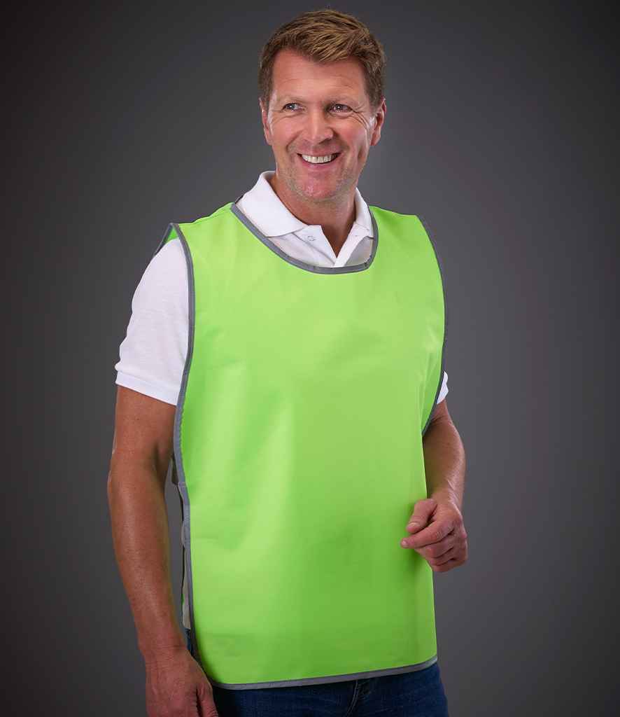 Yoko Hi-Vis Reflective Border Tabard | Lime Green - YOKO