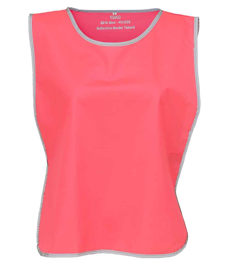 Yoko Hi-Vis Reflective Border Tabard | Pink - YOKO