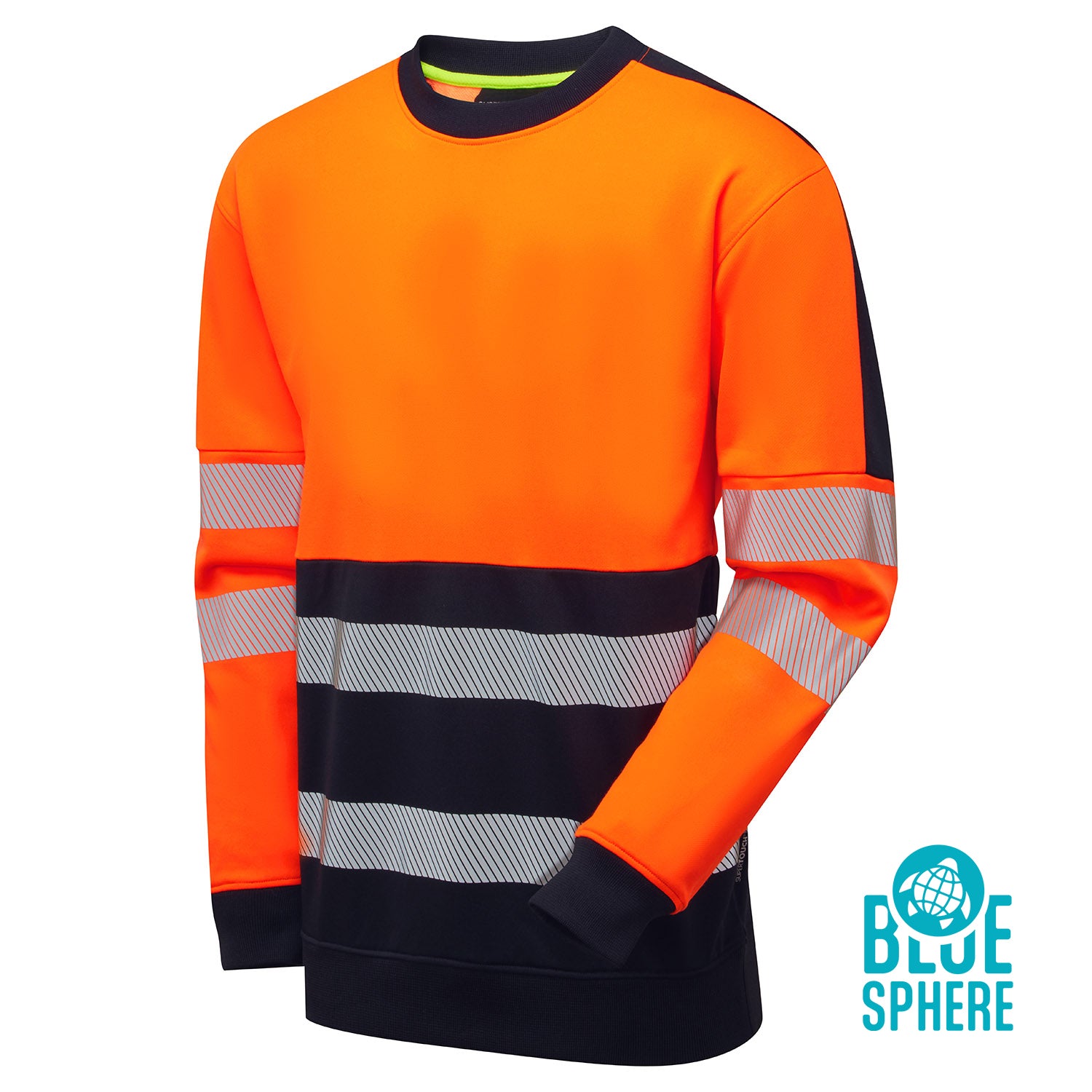 Essentials Hi-Vis Eco Cotton Cool 2 Tone Sweatshirt