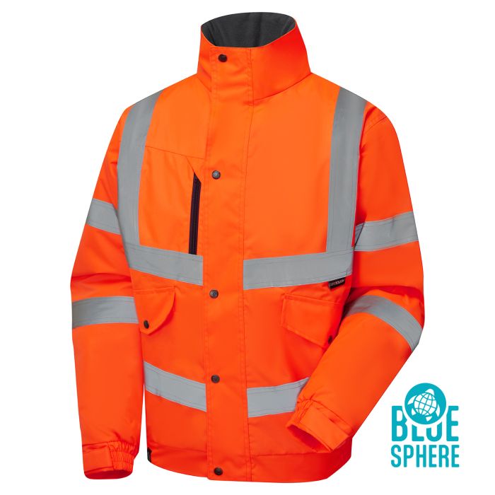 Supertouch Hi Vis Eco Winter Padded Orange Bomber Jacket