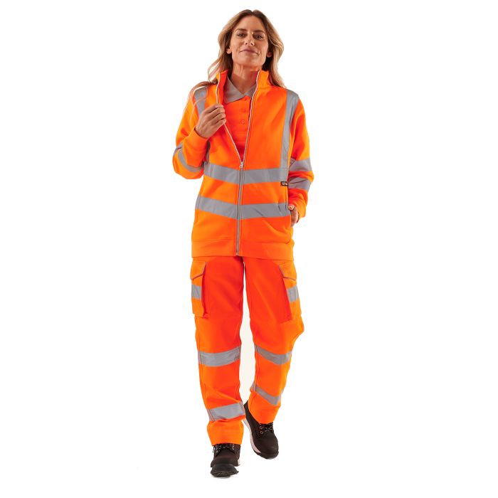 Ladies Hi Vis Eshaal Zipped Sweatshirt