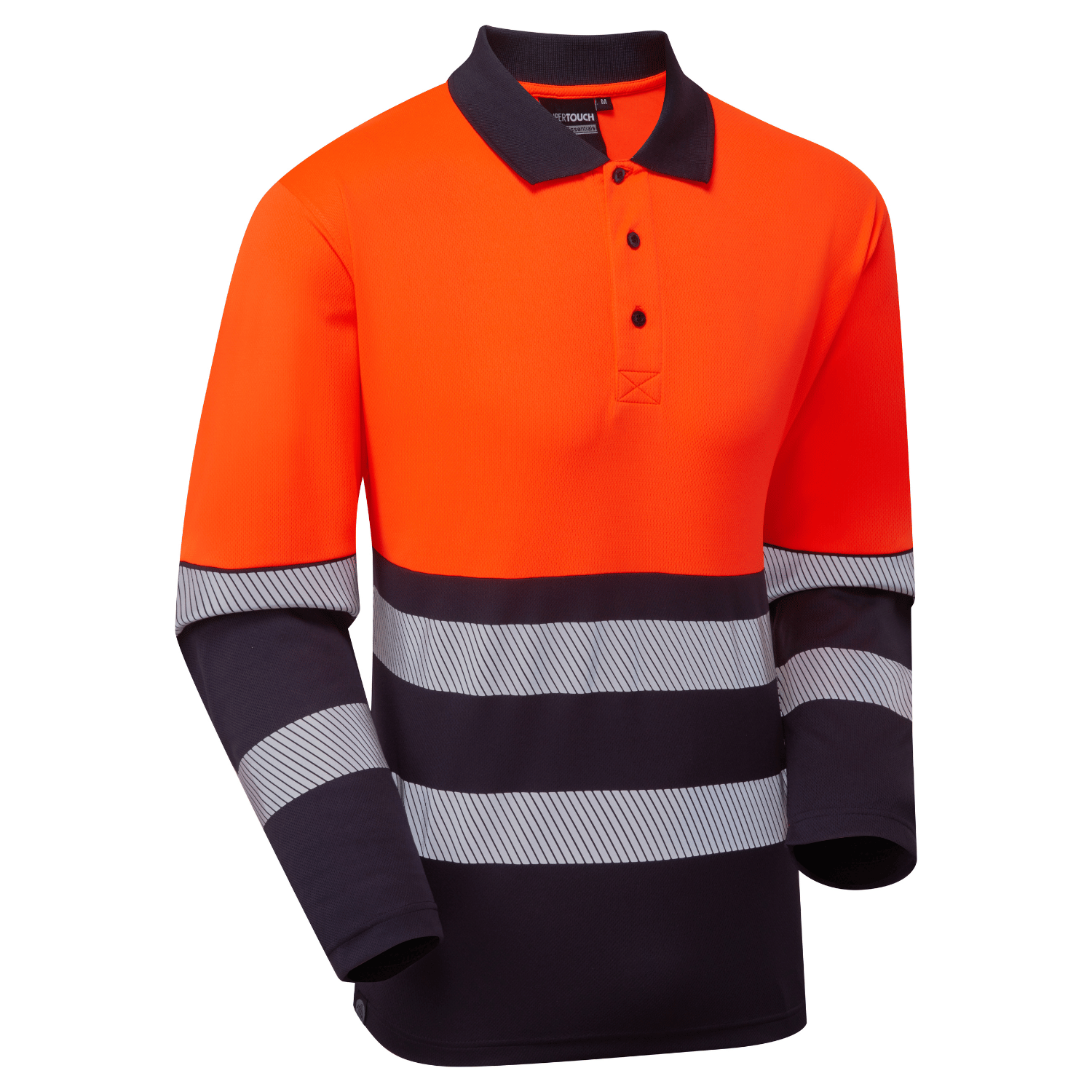 Essentials Hi-Vis Eco CoolAir 2 Tone Long Sleeve Polo