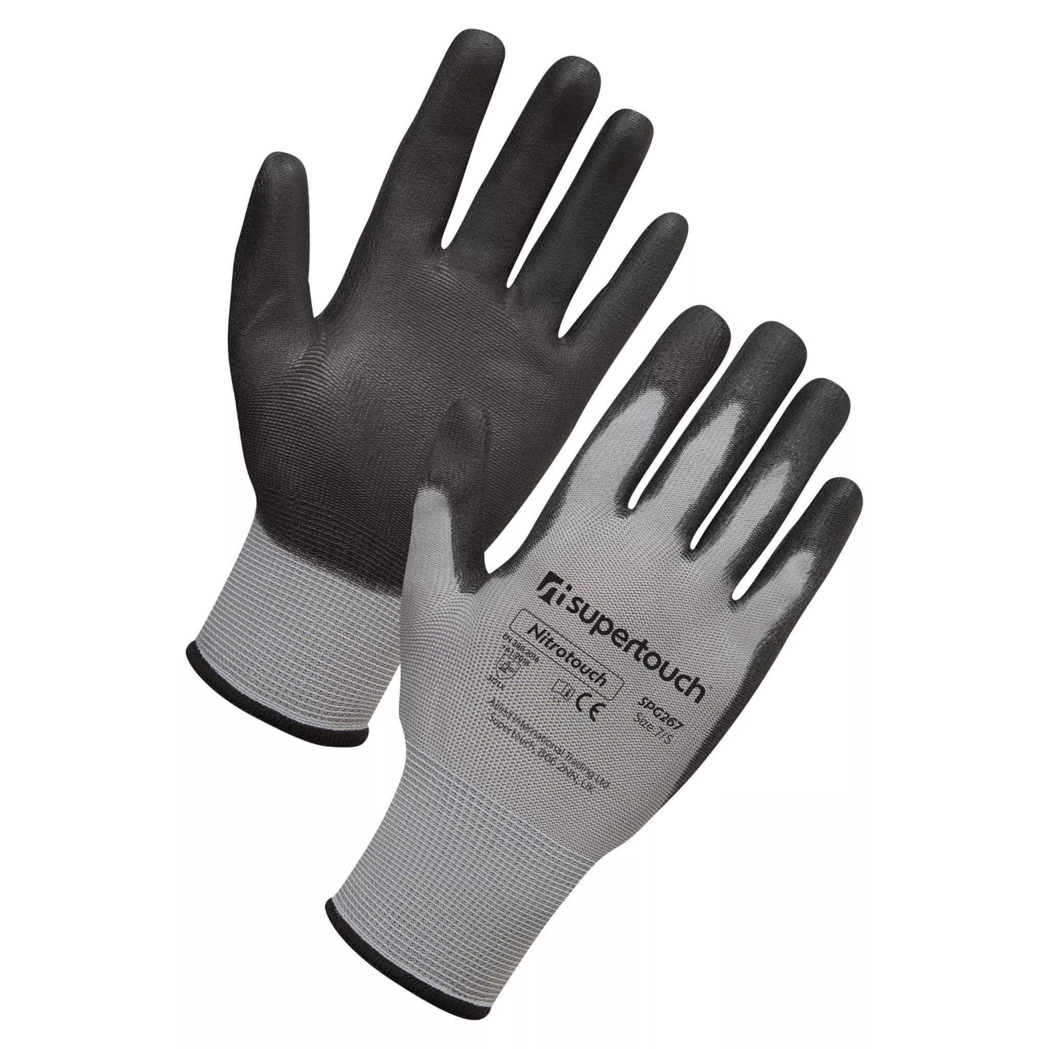 12 Pairs PREMIUM NITRILE COATED Red Nylon Work Gloves Builders Gardening Grip