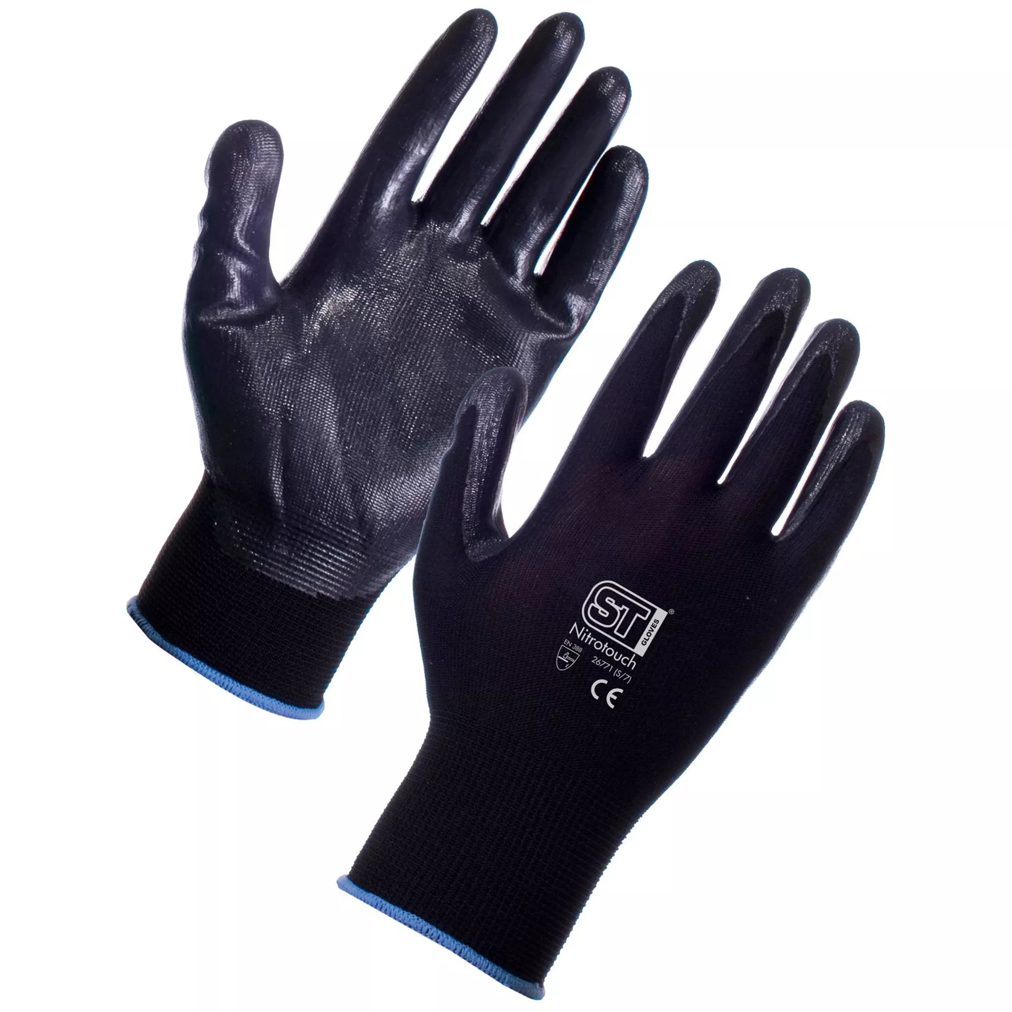 12 Pairs PREMIUM NITRILE COATED Red Nylon Work Gloves Builders Gardening Grip