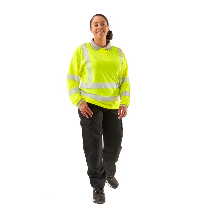 Ladies Hi Vis Jaya Birds Eye Polo