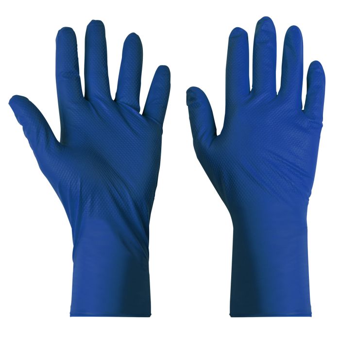 Supertouch Diamond grip Extended Cuff Nitrile gloves SDS-05411