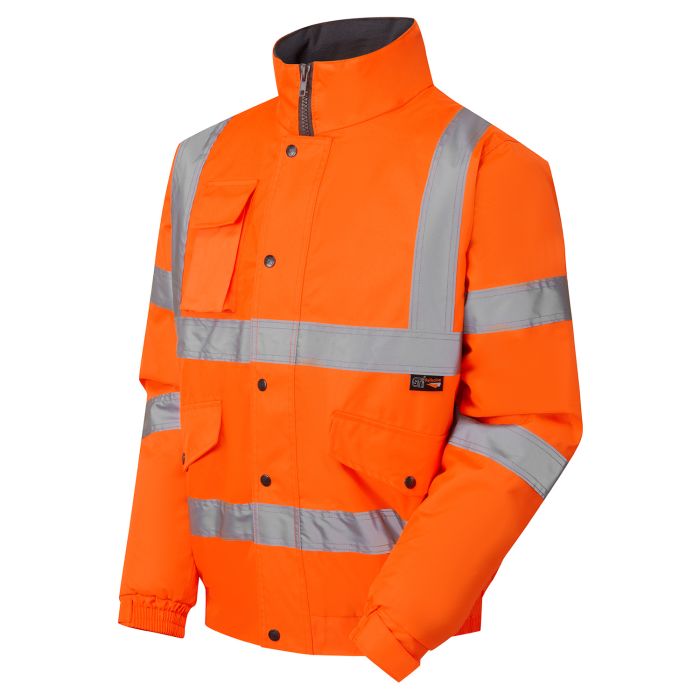 Supertouch Hi Vis Fleece Lined Bomber Jacket