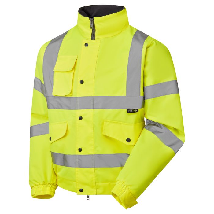 Supertouch Hi Vis Fleece Lined Bomber Jacket