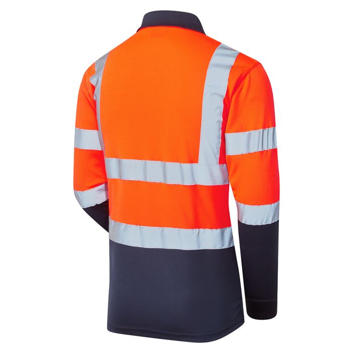 Supertouch Hi-Vis 2 Tone  Long Sleeve Bird Eye Polo Shirt