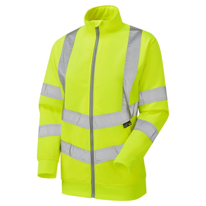 Ladies Hi Vis Eshaal Zipped Sweatshirt