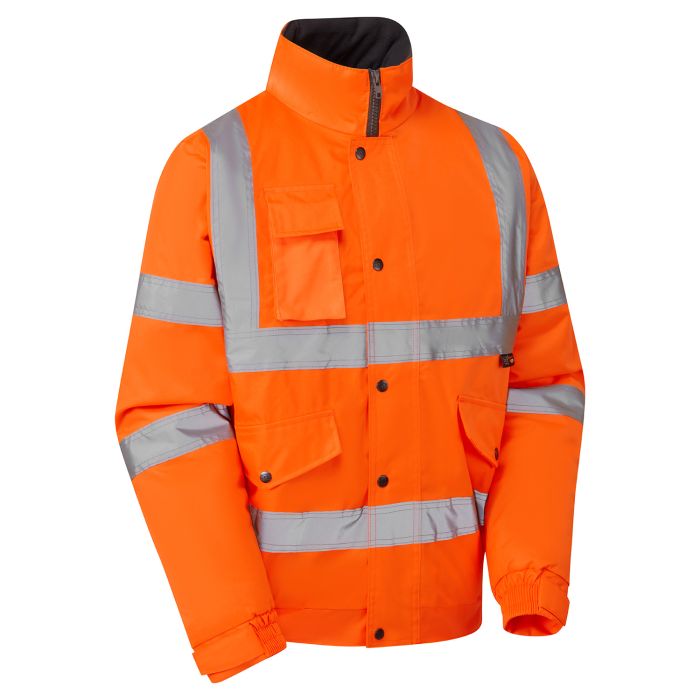 Supertouch Hi Vis Fleece Lined Bomber Jacket