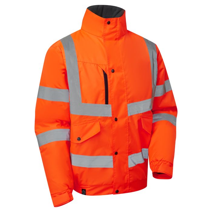 Supertouch Hi Vis Eco Winter Padded Orange Bomber Jacket